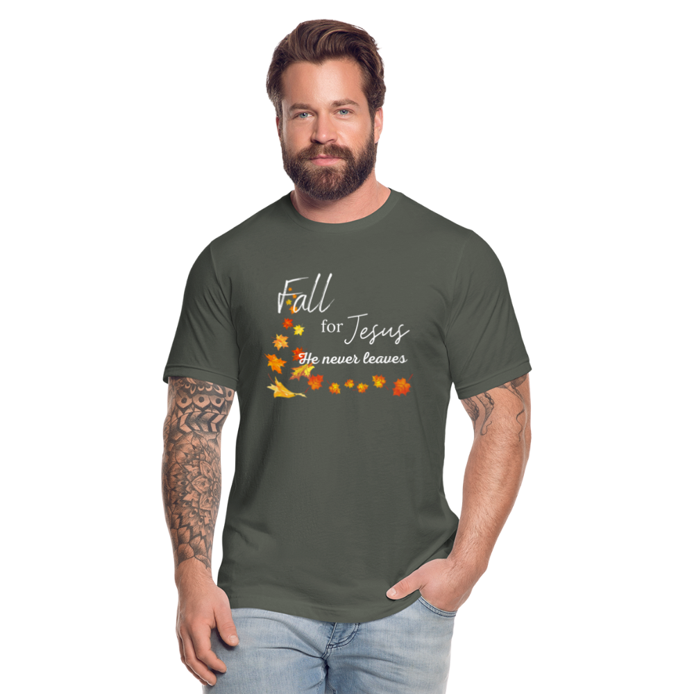 Fall For Jesus Unisex Jersey T-Shirt by Bella + Canvas - asphalt