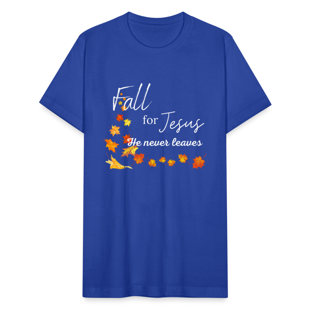 Fall For Jesus Unisex Jersey T-Shirt by Bella + Canvas - royal blue