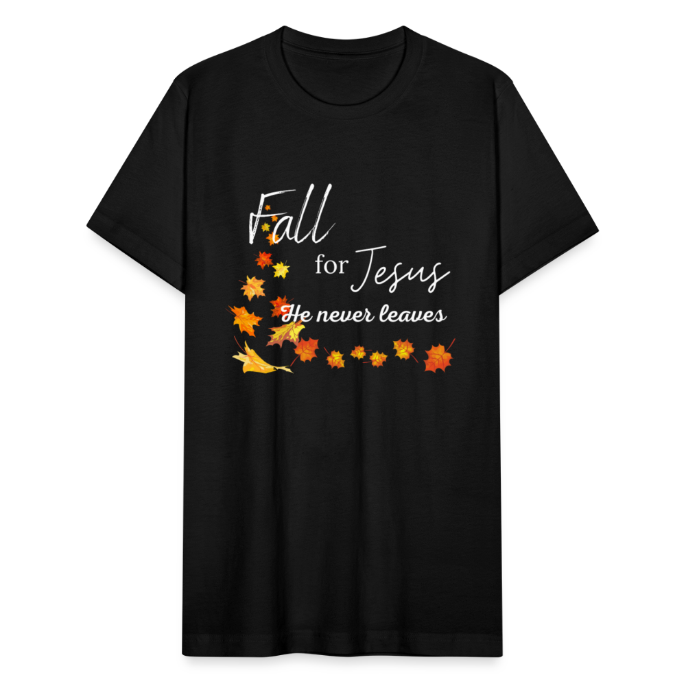 Fall For Jesus Unisex Jersey T-Shirt by Bella + Canvas - black