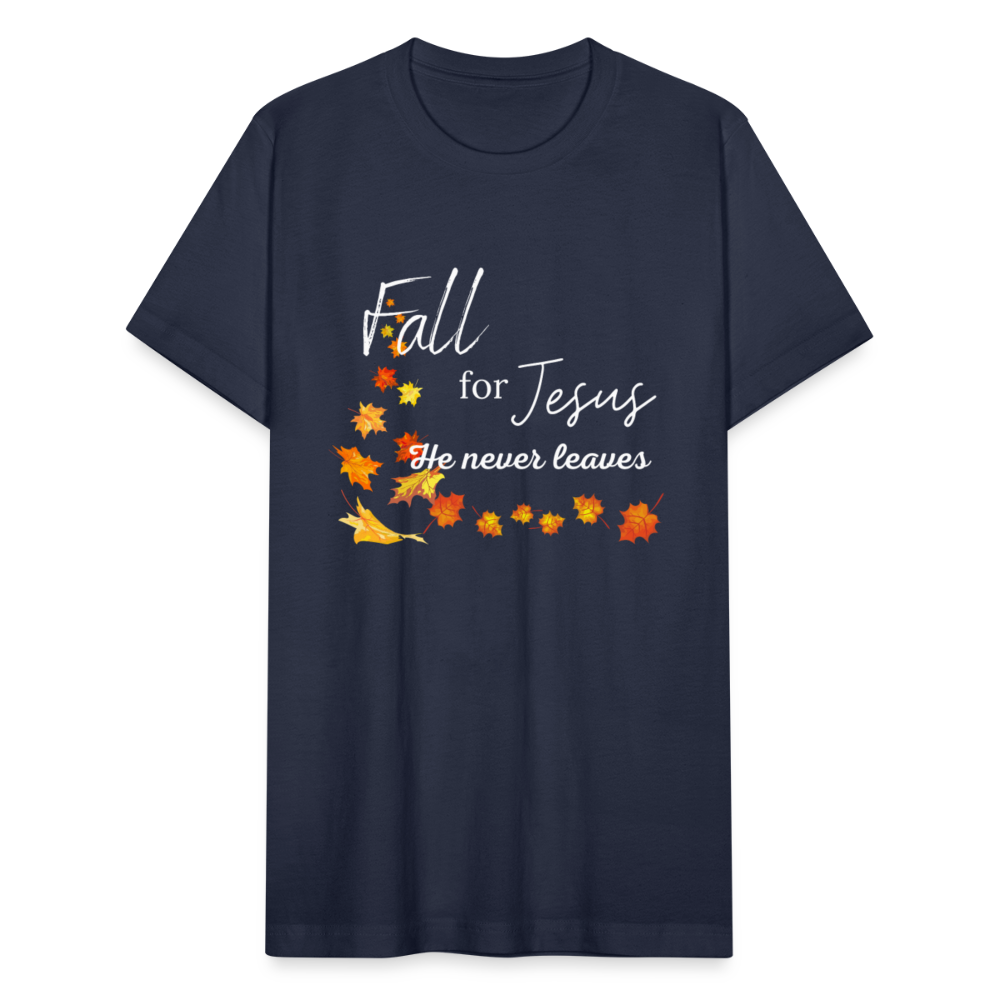 Fall For Jesus Unisex Jersey T-Shirt by Bella + Canvas - navy