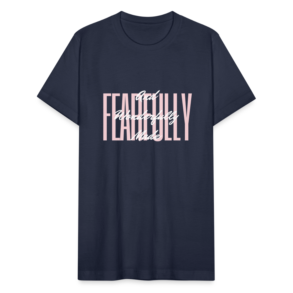 Wonderfully Made Unisex Jersey T-Shirt by Bella + Canvas - navy