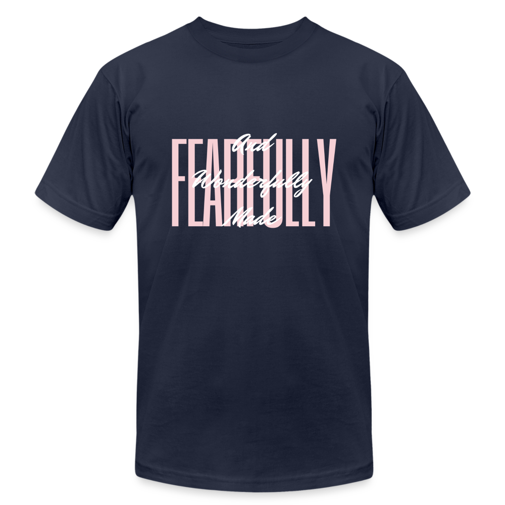 Wonderfully Made Unisex Jersey T-Shirt by Bella + Canvas - navy