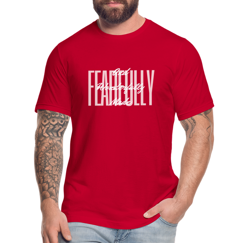 Wonderfully Made Unisex Jersey T-Shirt by Bella + Canvas - red