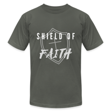 Load image into Gallery viewer, Shield of Faith Unisex Jersey T-Shirt by Bella + Canvas - asphalt
