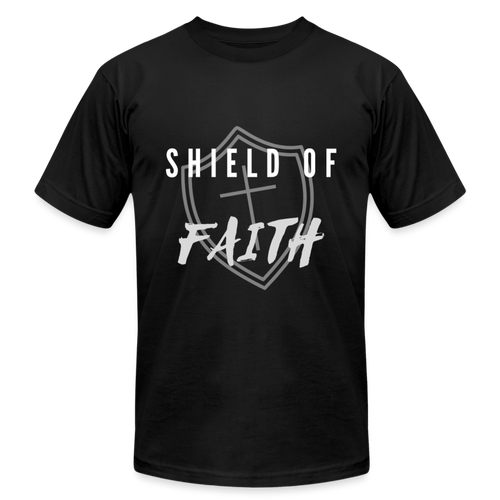 Shield of Faith Unisex Jersey T-Shirt by Bella + Canvas - black