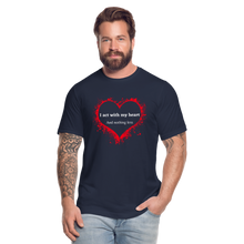 Load image into Gallery viewer, Act With Heart Unisex Jersey T-Shirt by Bella + Canvas - navy
