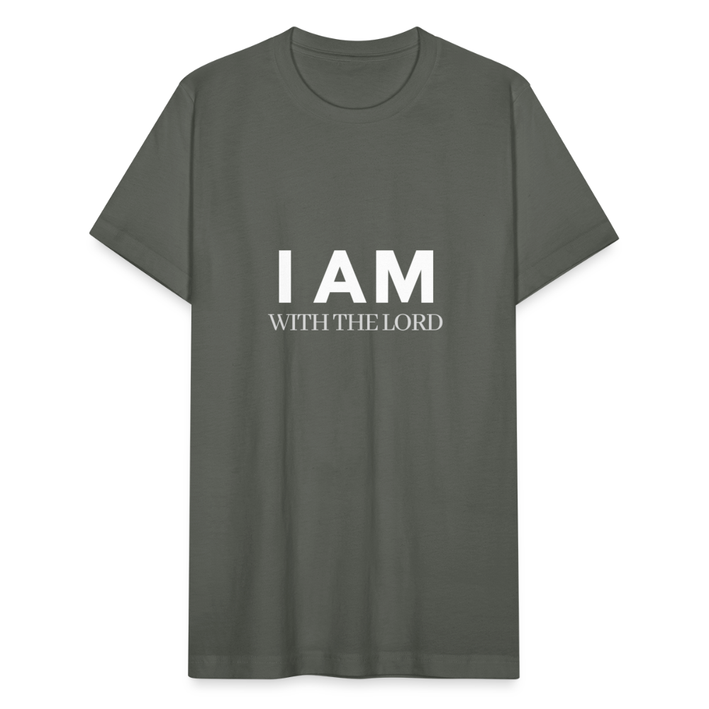 I Am With The Lord Unisex Jersey T-Shirt by Bella + Canvas - asphalt