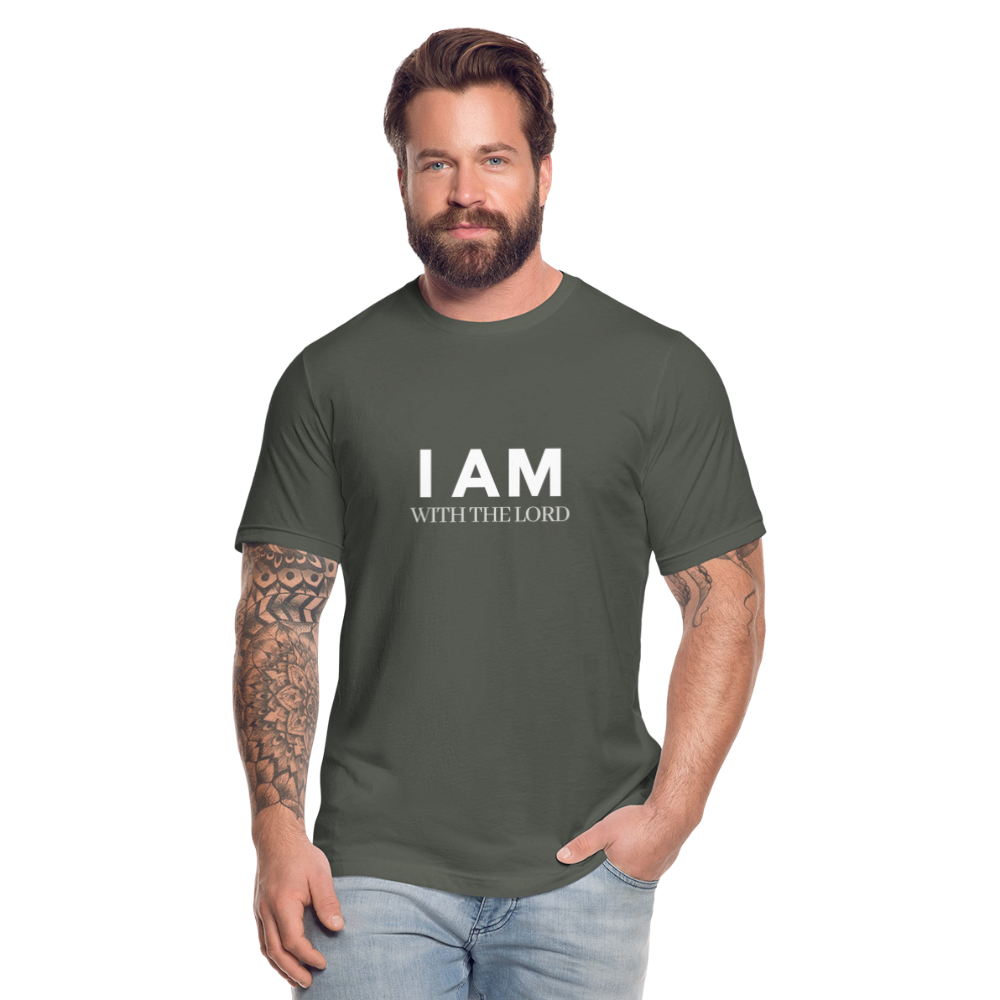 I Am With The Lord Unisex Jersey T-Shirt by Bella + Canvas - asphalt