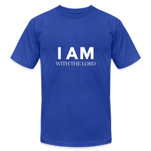 Load image into Gallery viewer, I Am With The Lord Unisex Jersey T-Shirt by Bella + Canvas - royal blue
