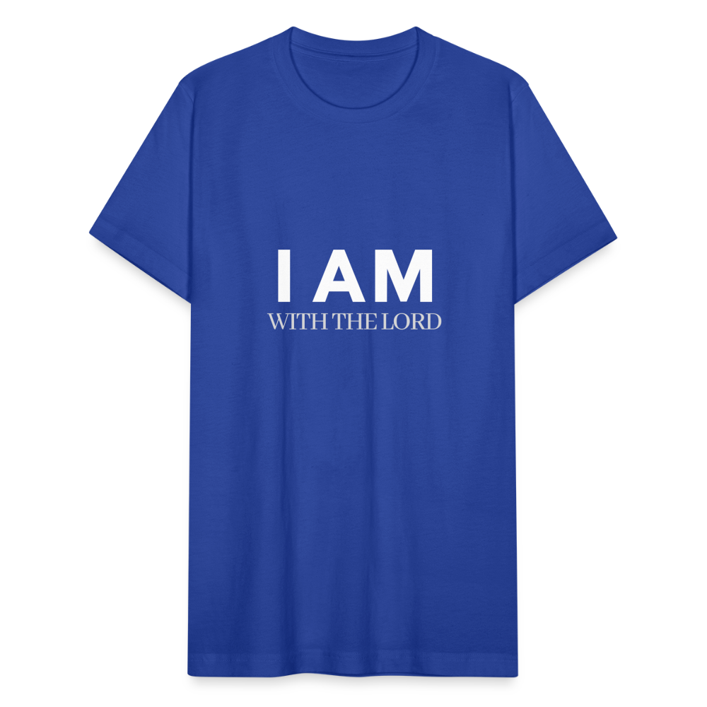 I Am With The Lord Unisex Jersey T-Shirt by Bella + Canvas - royal blue