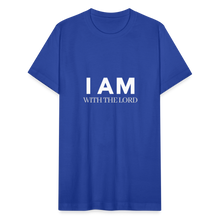 Load image into Gallery viewer, I Am With The Lord Unisex Jersey T-Shirt by Bella + Canvas - royal blue
