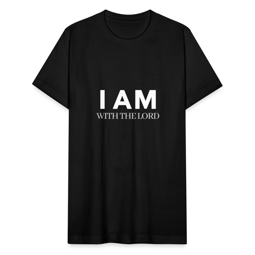 I Am With The Lord Unisex Jersey T-Shirt by Bella + Canvas - black