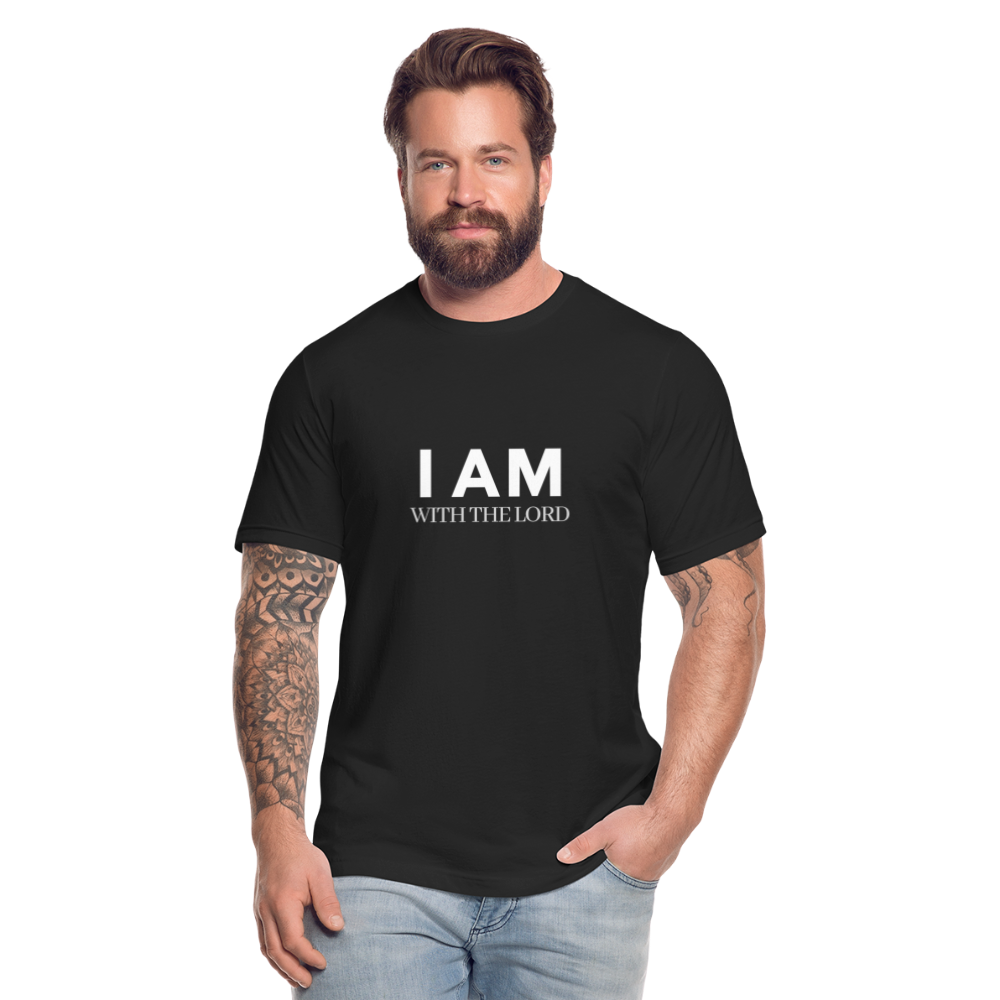 I Am With The Lord Unisex Jersey T-Shirt by Bella + Canvas - black