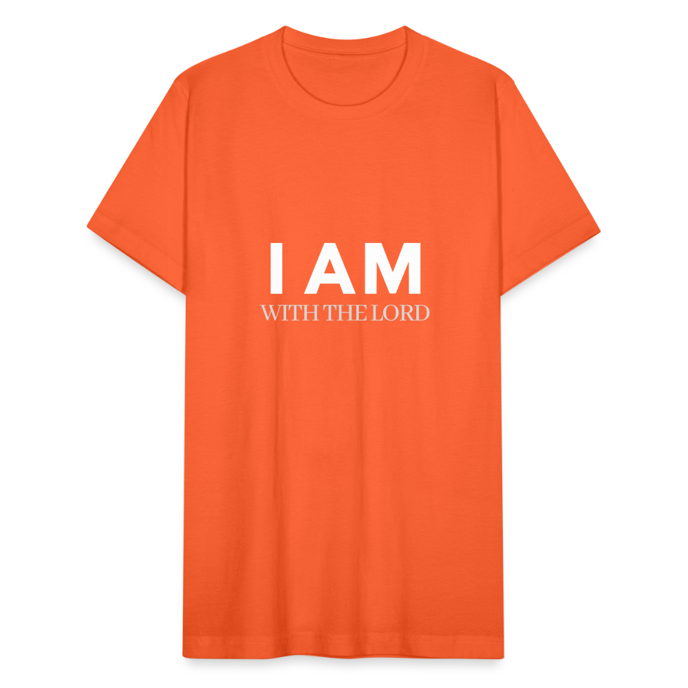 I Am With The Lord Unisex Jersey T-Shirt by Bella + Canvas - orange