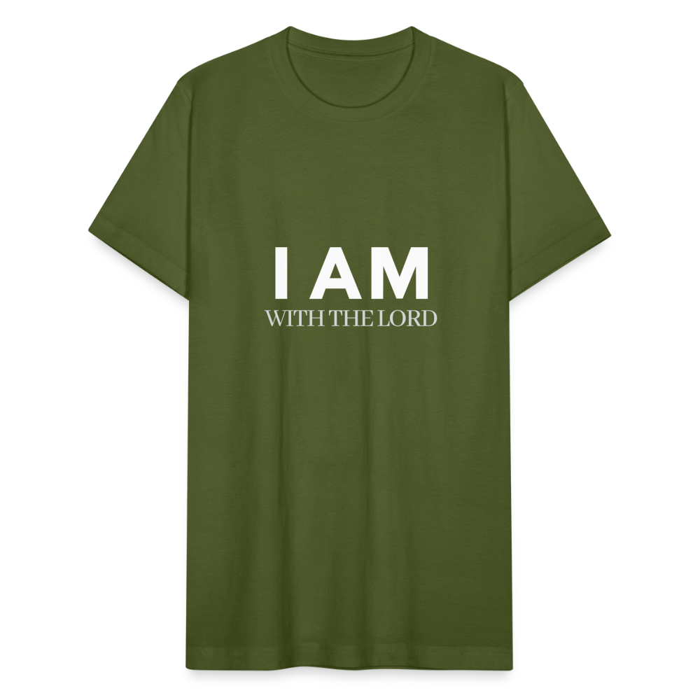 I Am With The Lord Unisex Jersey T-Shirt by Bella + Canvas - olive