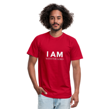 Load image into Gallery viewer, I Am With The Lord Unisex Jersey T-Shirt by Bella + Canvas - red
