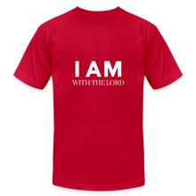 Load image into Gallery viewer, I Am With The Lord Unisex Jersey T-Shirt by Bella + Canvas - red
