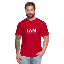 Load image into Gallery viewer, I Am With The Lord Unisex Jersey T-Shirt by Bella + Canvas - red
