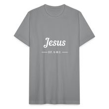 Load image into Gallery viewer, Jesus Est. Unisex Jersey T-Shirt by Bella + Canvas - slate
