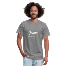 Load image into Gallery viewer, Jesus Est. Unisex Jersey T-Shirt by Bella + Canvas - slate
