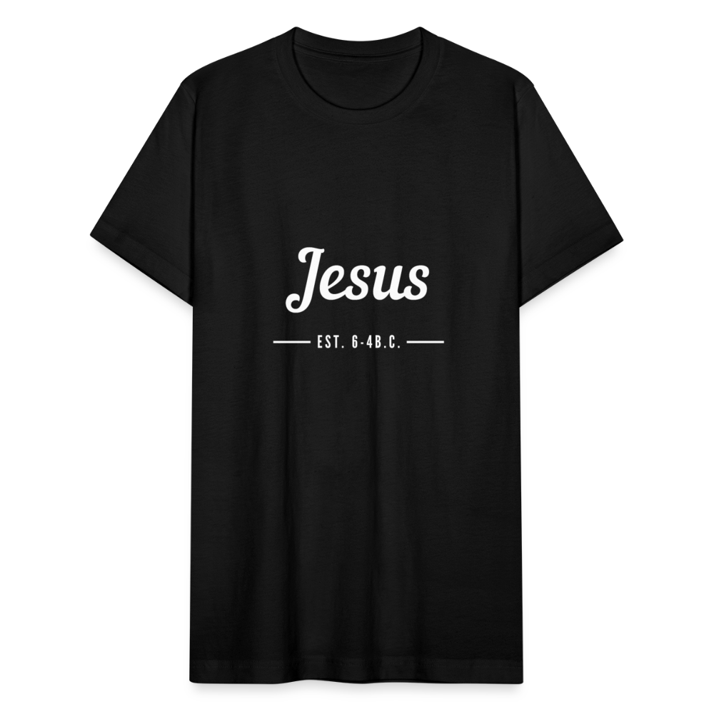 Jesus Est. Unisex Jersey T-Shirt by Bella + Canvas - black