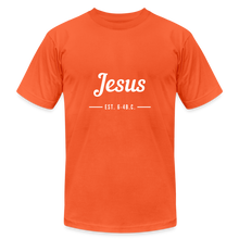 Load image into Gallery viewer, Jesus Est. Unisex Jersey T-Shirt by Bella + Canvas - orange
