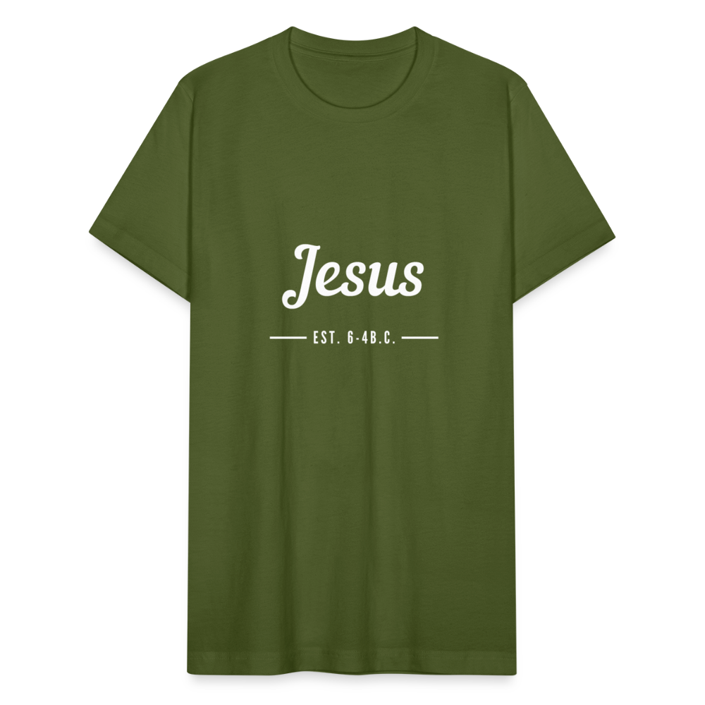 Jesus Est. Unisex Jersey T-Shirt by Bella + Canvas - olive