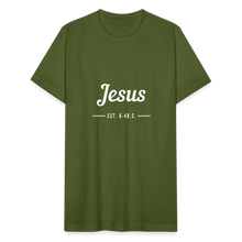 Load image into Gallery viewer, Jesus Est. Unisex Jersey T-Shirt by Bella + Canvas - olive
