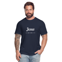 Load image into Gallery viewer, Jesus Est. Unisex Jersey T-Shirt by Bella + Canvas - navy
