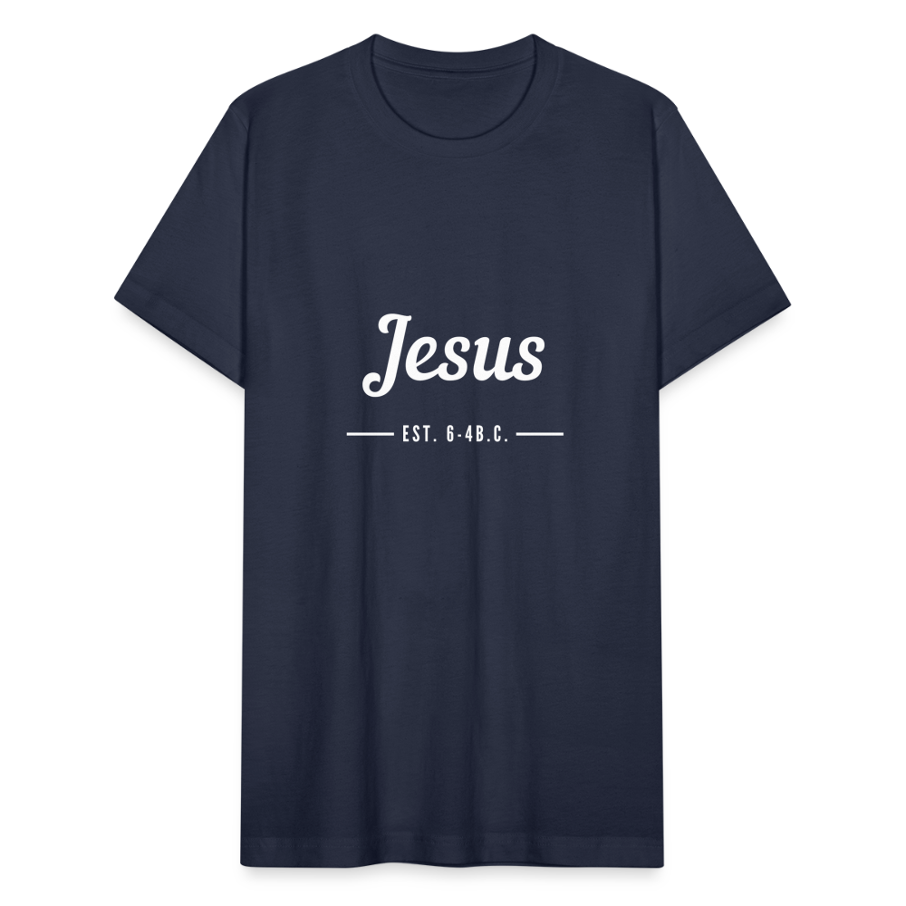 Jesus Est. Unisex Jersey T-Shirt by Bella + Canvas - navy