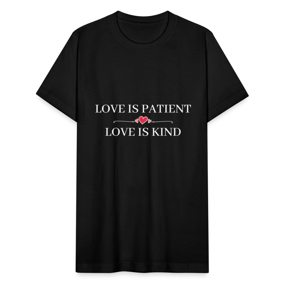 Love is... Unisex Jersey T-Shirt by Bella + Canvas - black