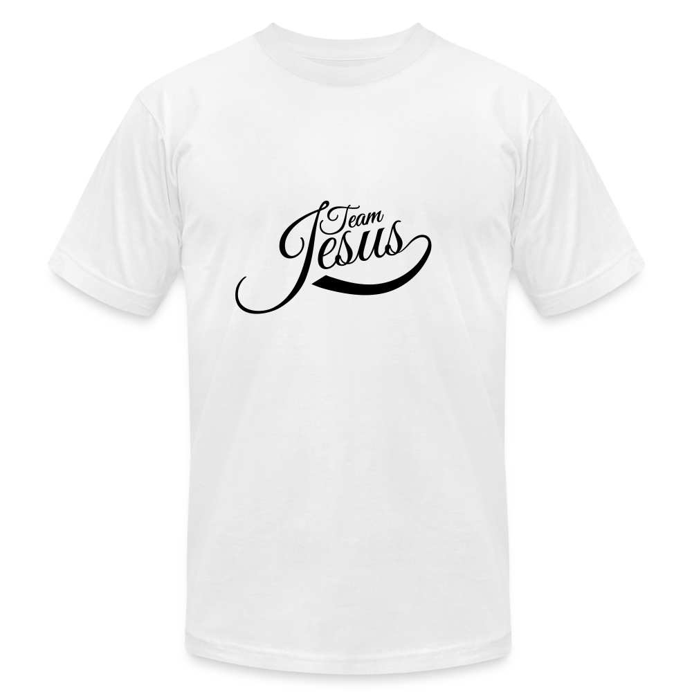 Team Jeus Unisex Jersey T-Shirt by Bella + Canvas - white