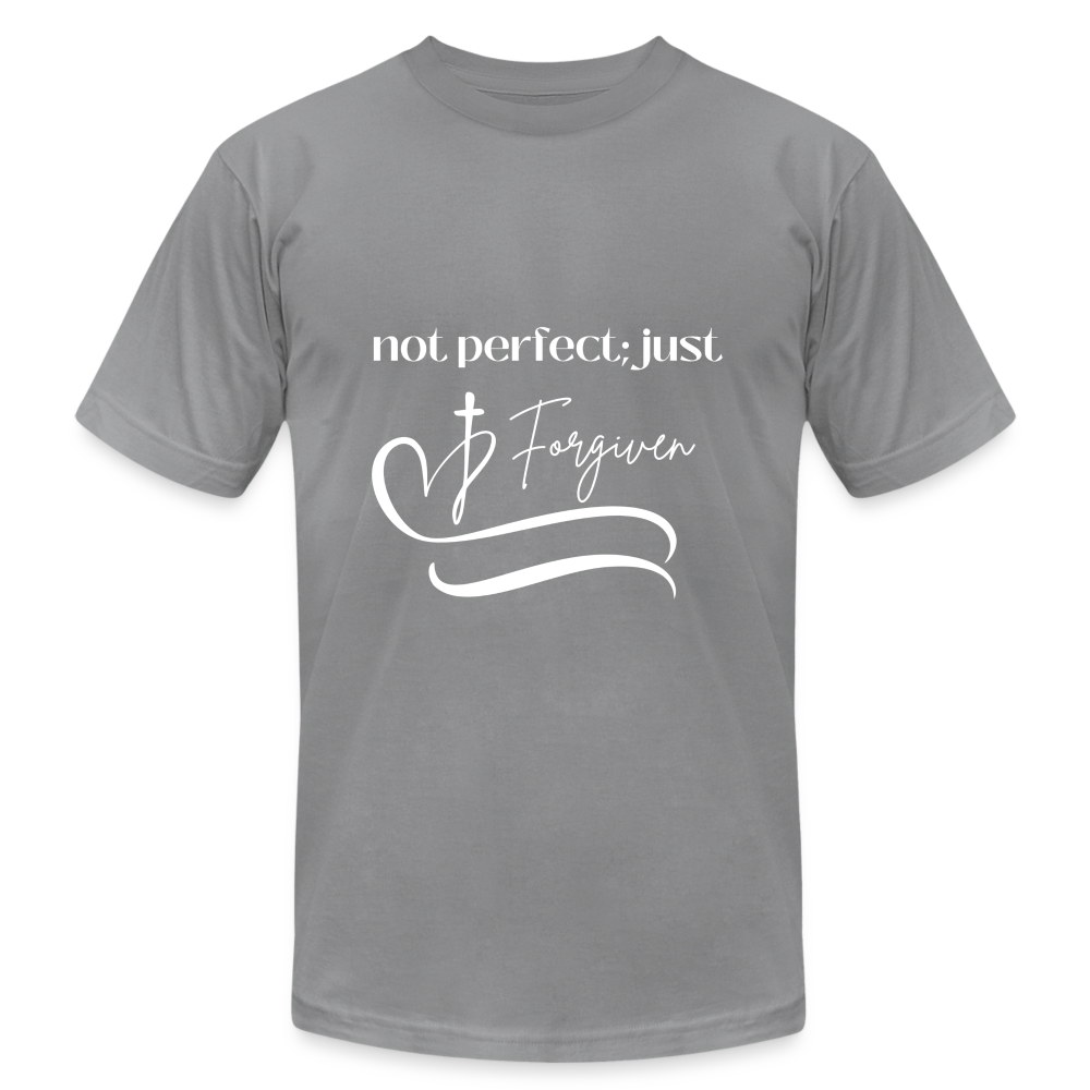 Forgiven Unisex Jersey T-Shirt by Bella + Canvas - slate