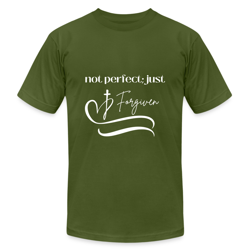 Forgiven Unisex Jersey T-Shirt by Bella + Canvas - olive