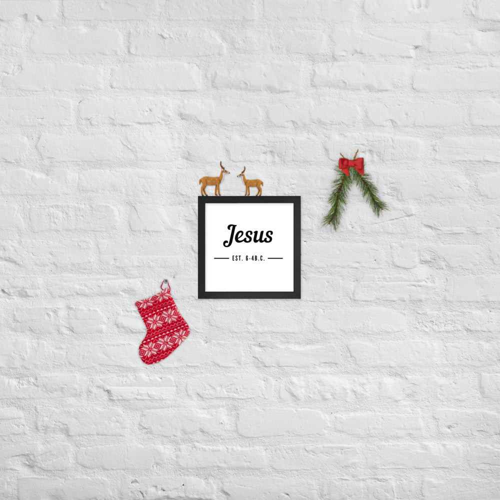 Jesus Est. Framed poster