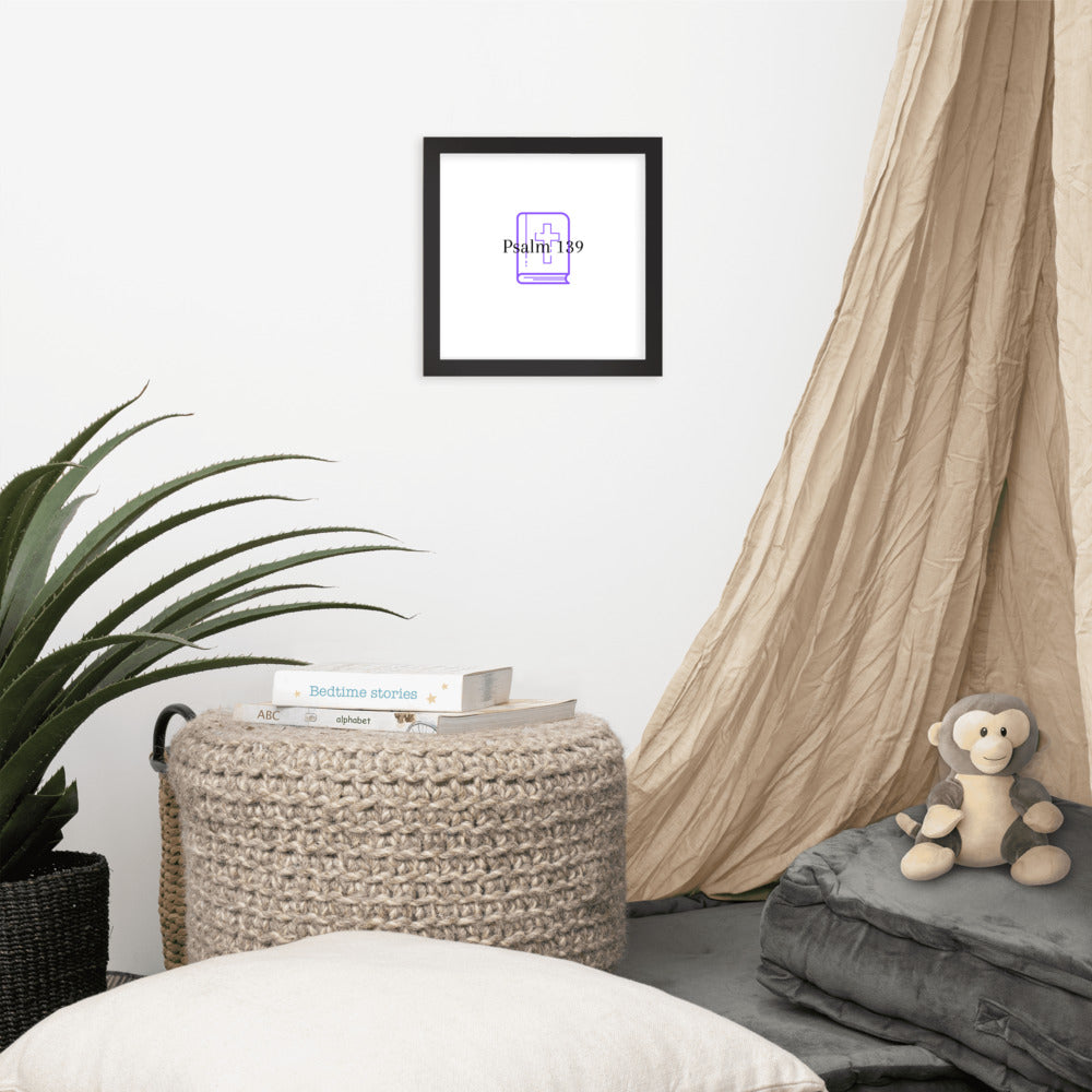 Psalm 139 (Purple) Framed Poster