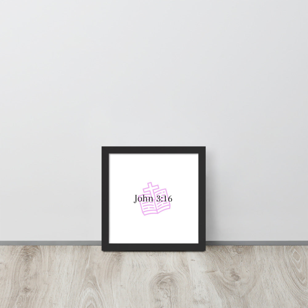 John 3:16 Framed poster