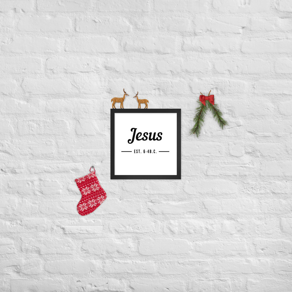 Jesus Est. Framed poster