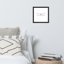 Load image into Gallery viewer, Love is... Framed poster

