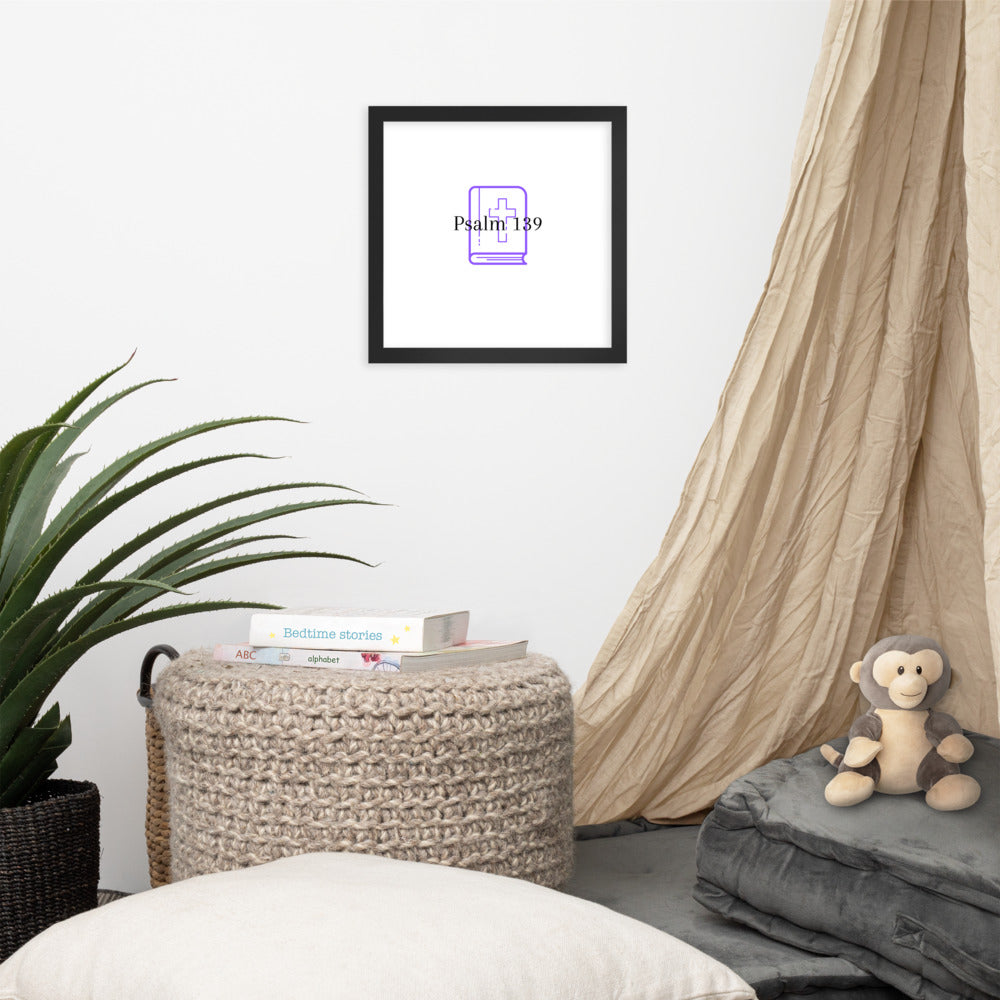 Psalm 139 (Purple) Framed Poster