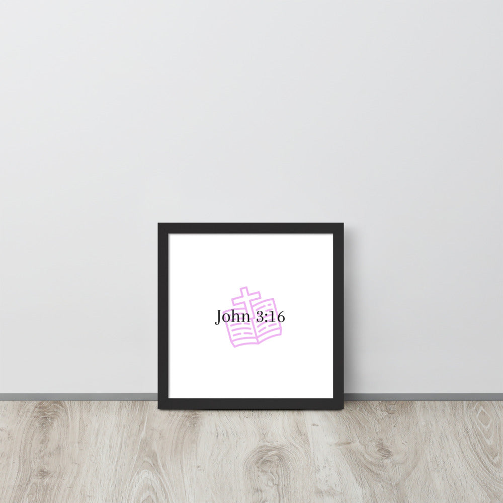 John 3:16 Framed poster