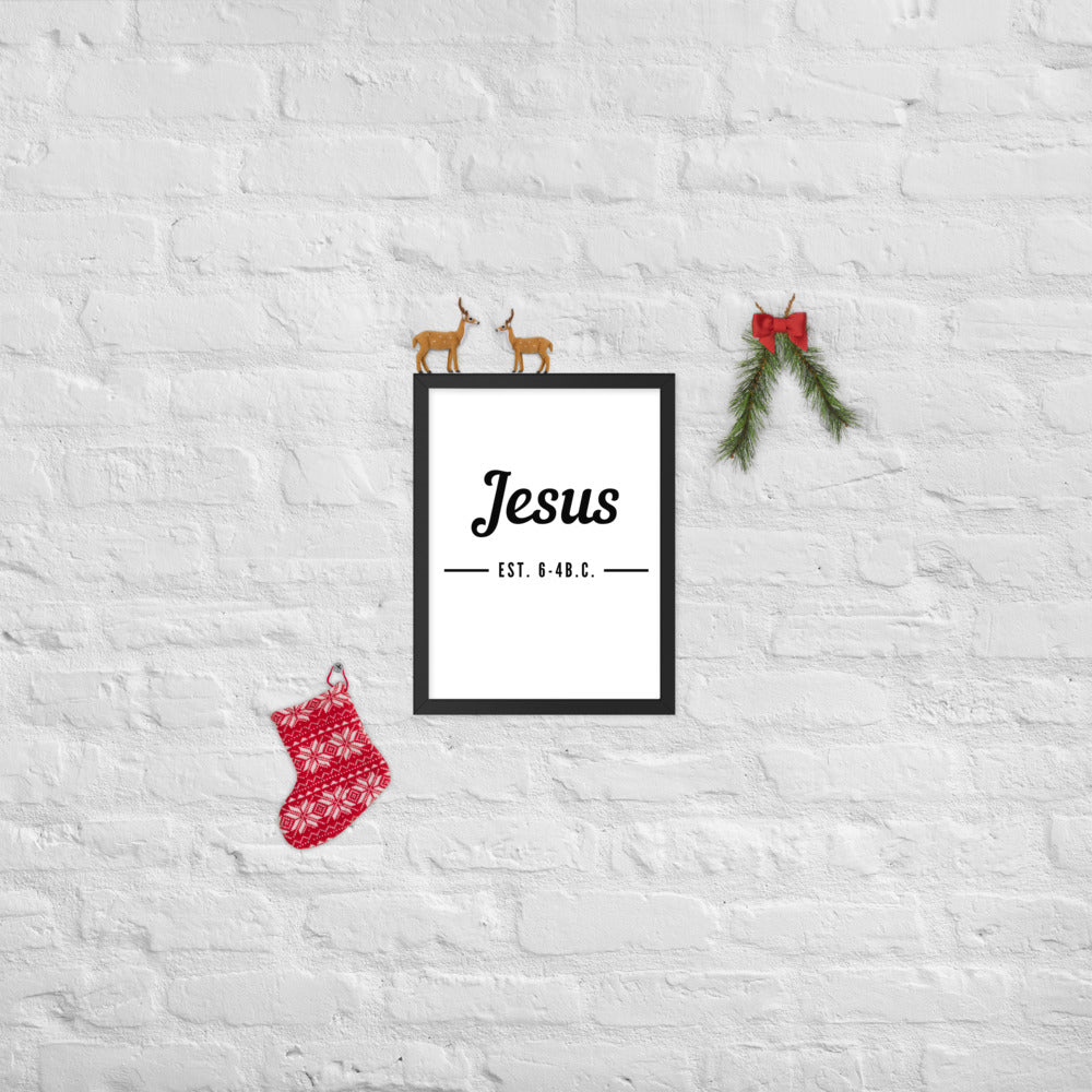 Jesus Est. Framed poster