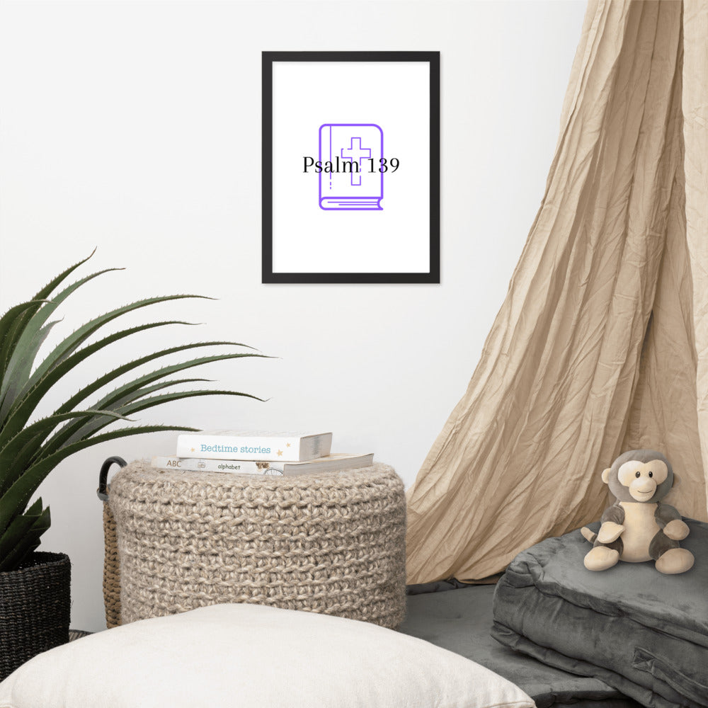 Psalm 139 (Purple) Framed Poster