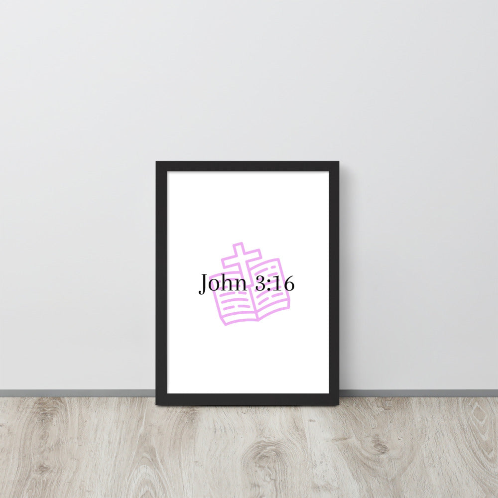 John 3:16 Framed poster