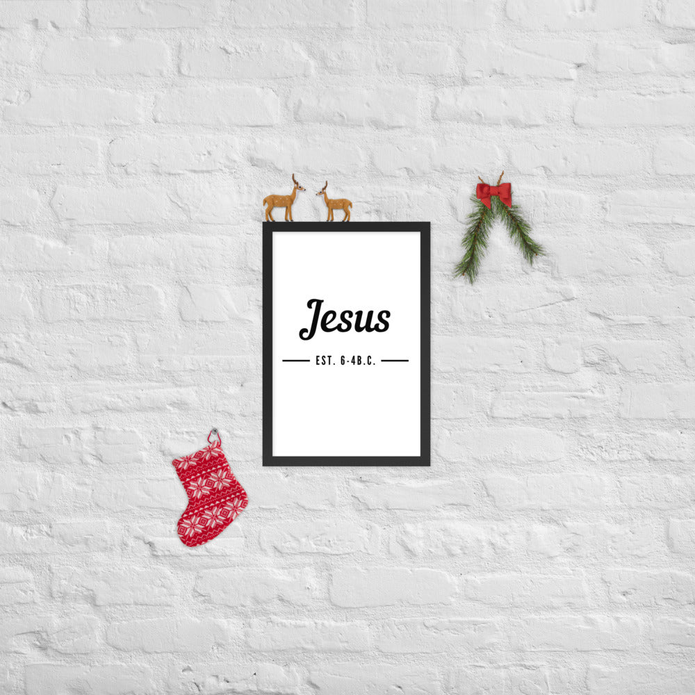 Jesus Est. Framed poster
