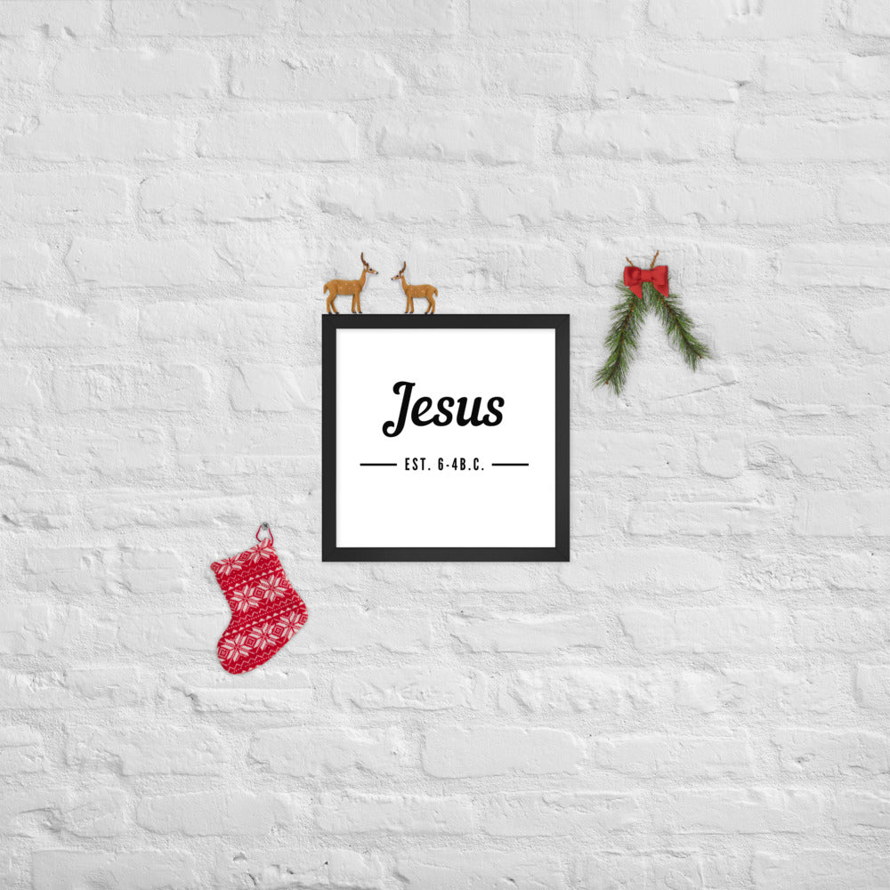 Jesus Est. Framed poster