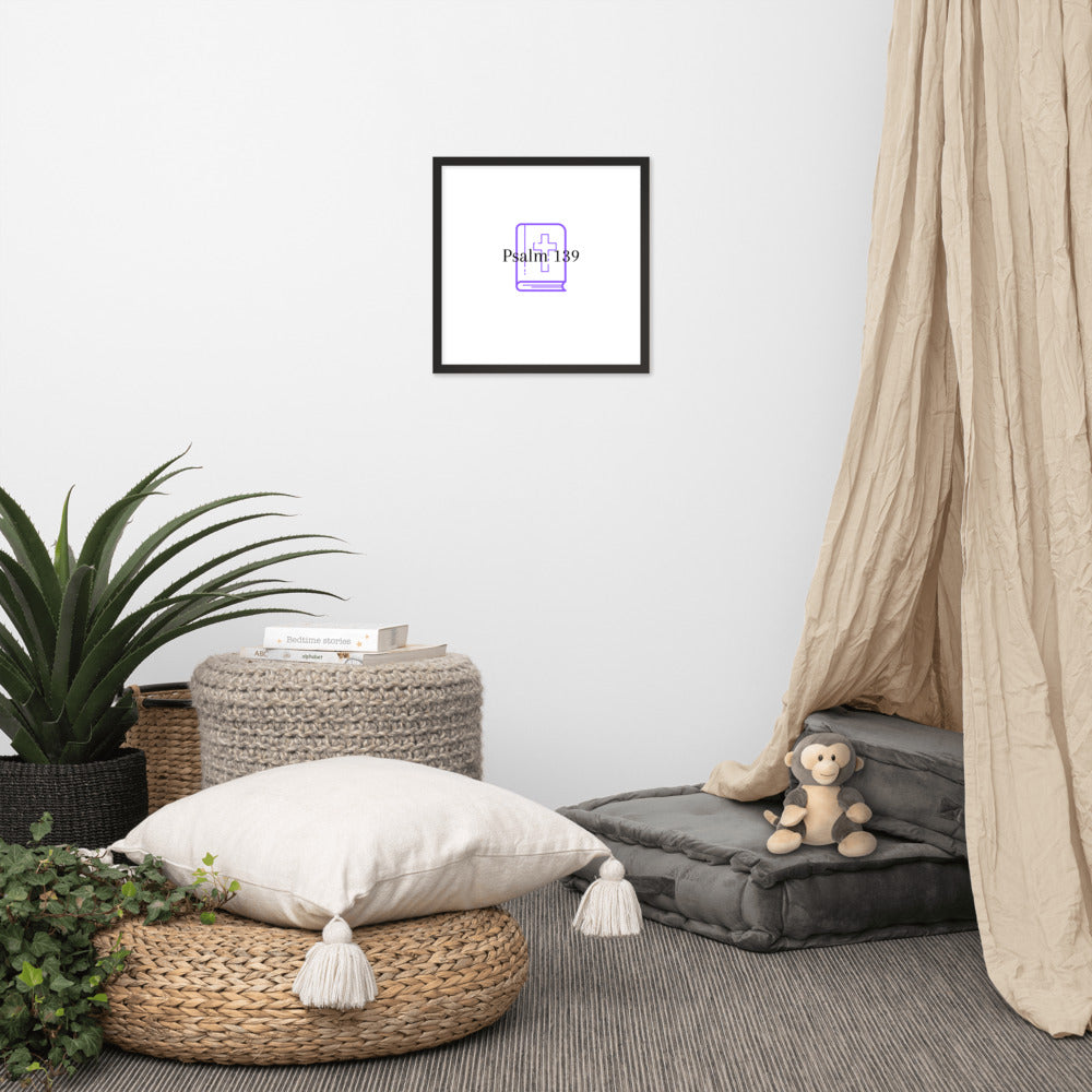 Psalm 139 (Purple) Framed Poster