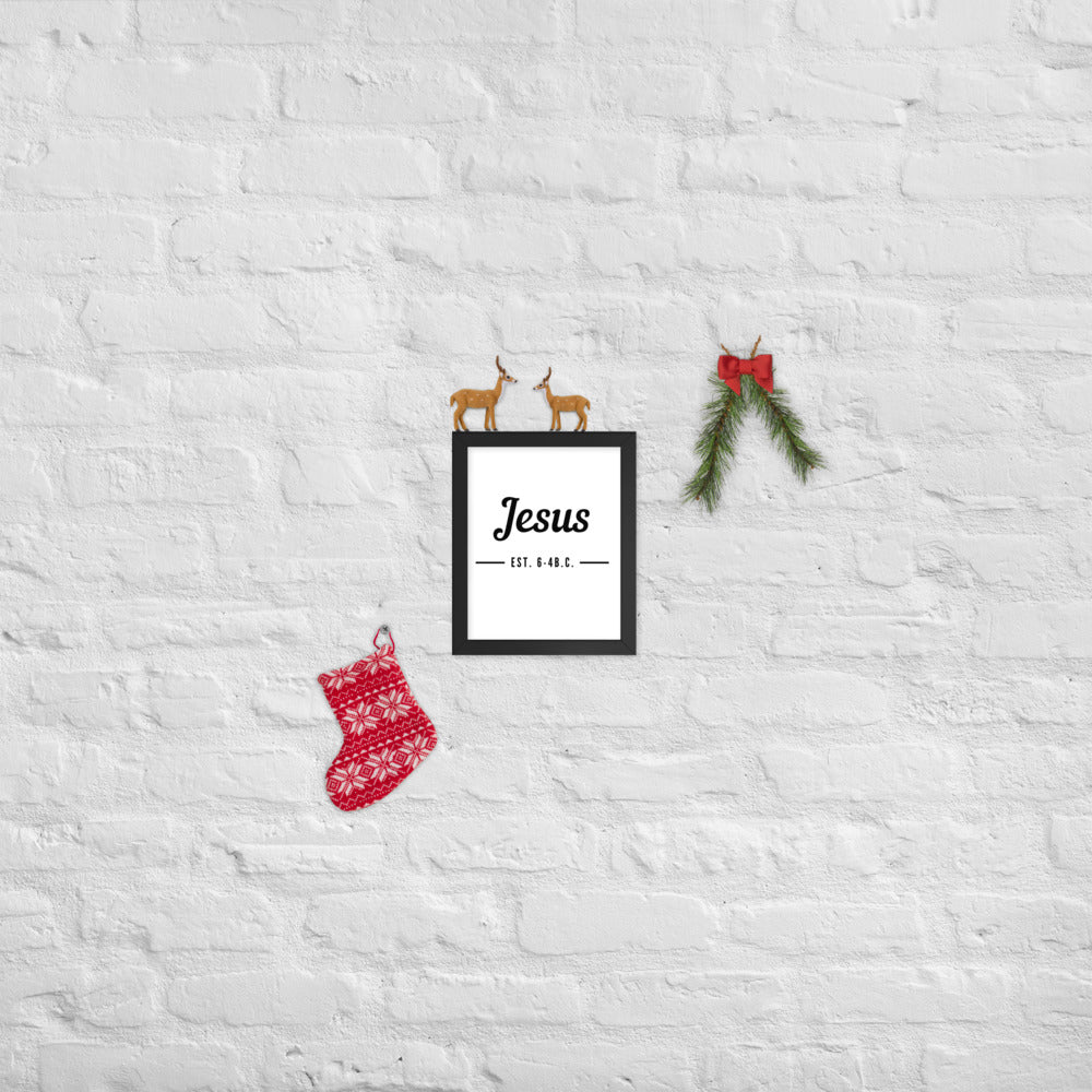 Jesus Est. Framed poster