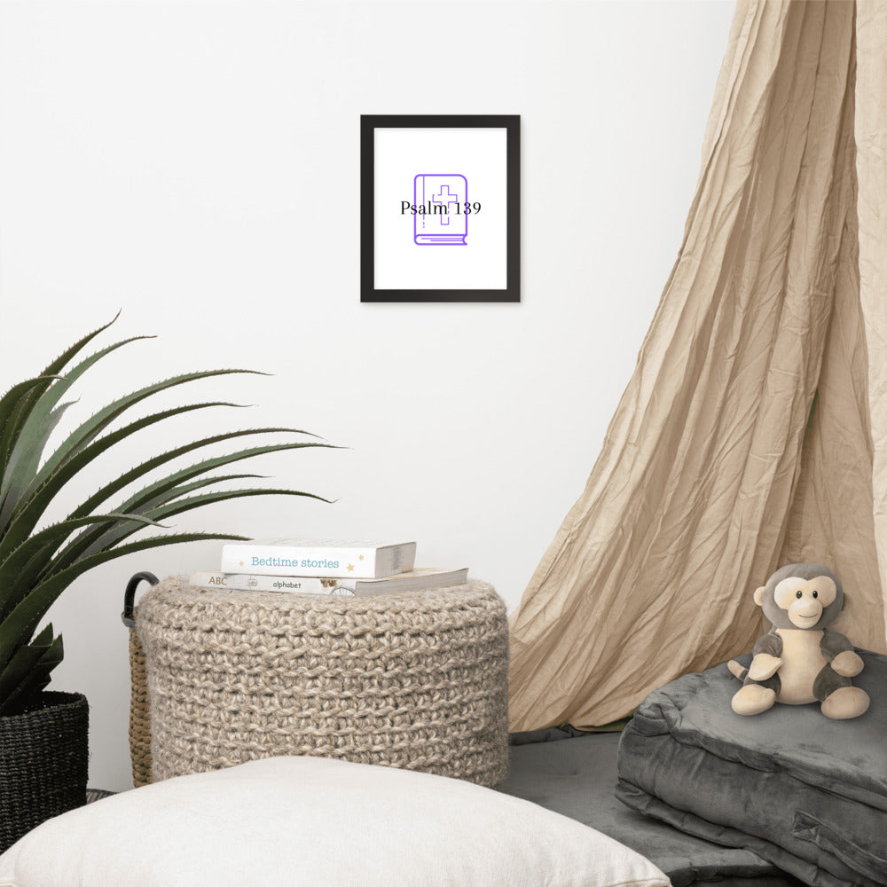 Psalm 139 (Purple) Framed Poster