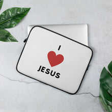 Load image into Gallery viewer, I 💗 Jesus Laptop Sleeve
